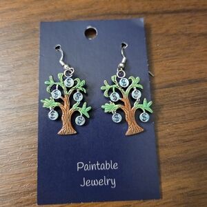Paintable Money Tree Earrings